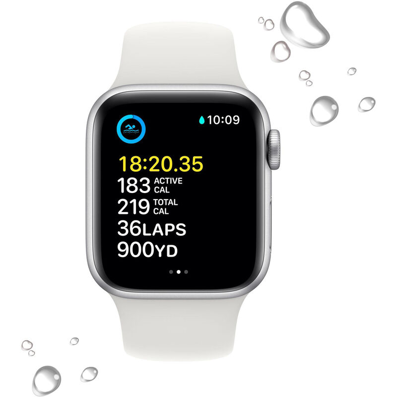 Apple Watch SE 2. Gen 40 mm GPS Alu Silver Sport White - 9499095236638