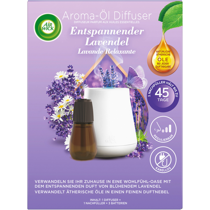 AIR WICK Aroma-Öl Diffuser Starter-Set, Lavendel