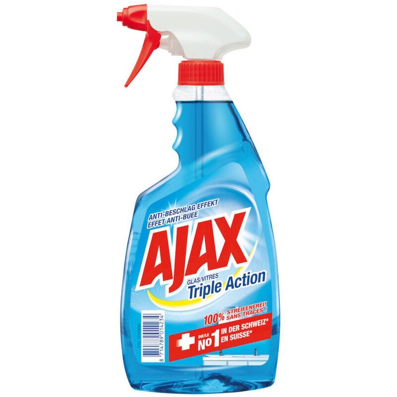 Achat Ajax Triple Action · Spray nettoyant pour vitres · Pour le verre et  les surfaces revêtues, 100% sans traces • Migros