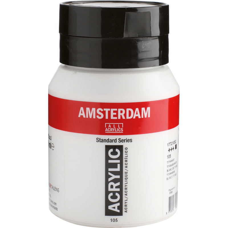 Amsterdam Acrylfarbe Standard Series, 500 ml, titanweiss, 1 Stück - 8712079044091_01_ow