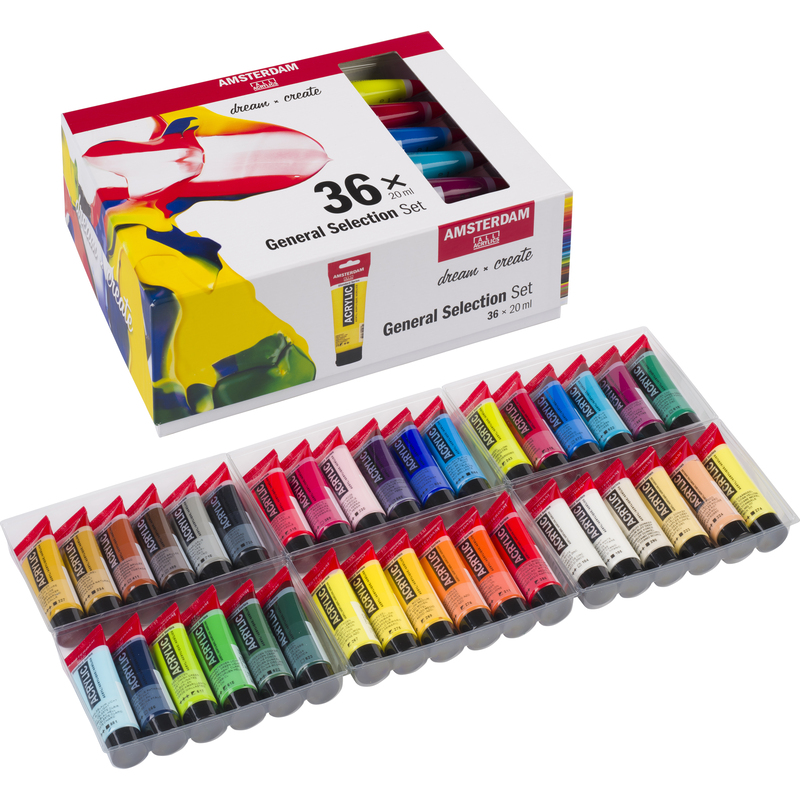 Amsterdam Standard Series Acrylfarben Allgemeine Auswahl Set, 20 ml, assortiert, 36 Stück