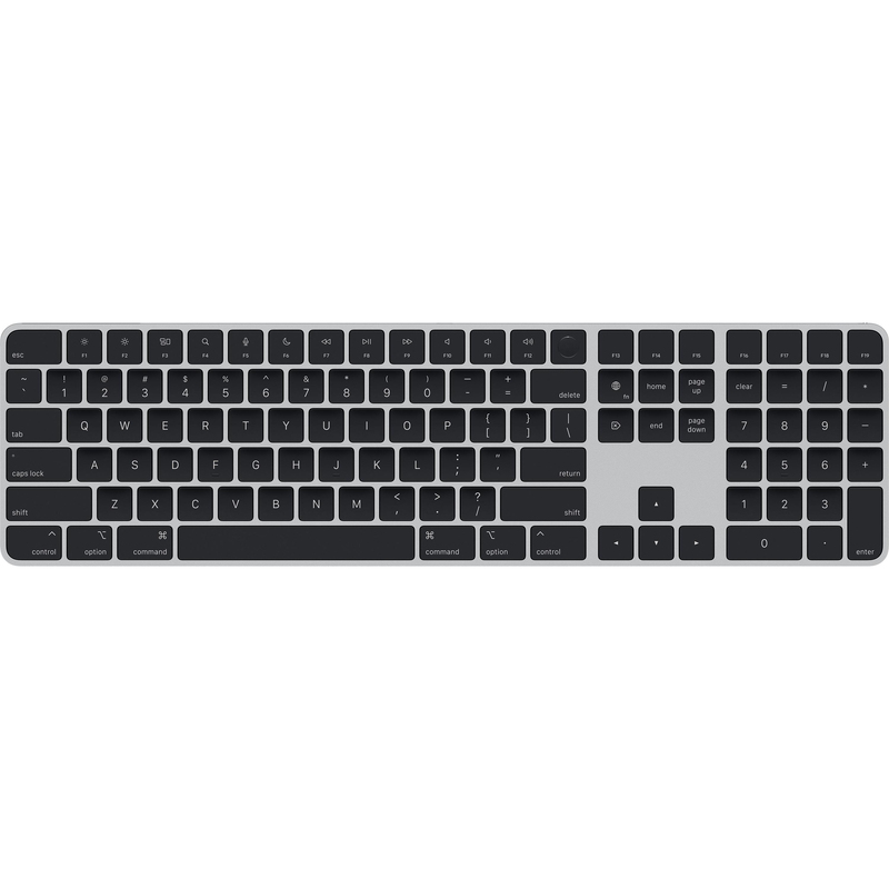 Apple Magic Tastatur mit Touch ID und Ziffernblock, schwarz/silber