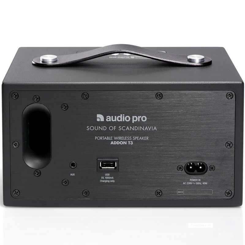 Audio Pro Addon T3+ Bluetooth-Lautsprecher, schwarz - 7330117142007_03_ow