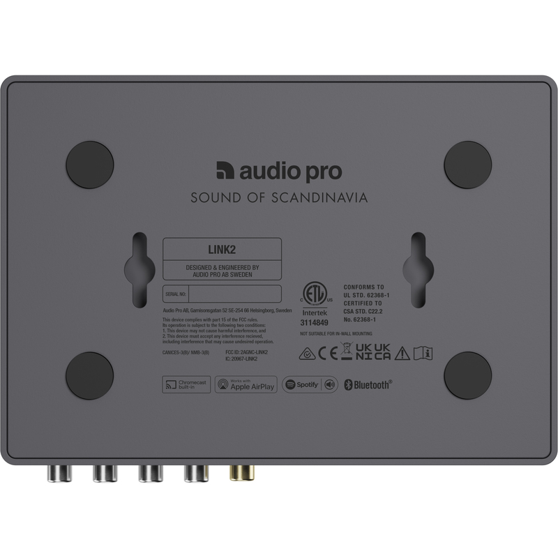 Audio Pro Link 2 Multiroom-Player, dunkelgrau - 7330117147002_02_ow