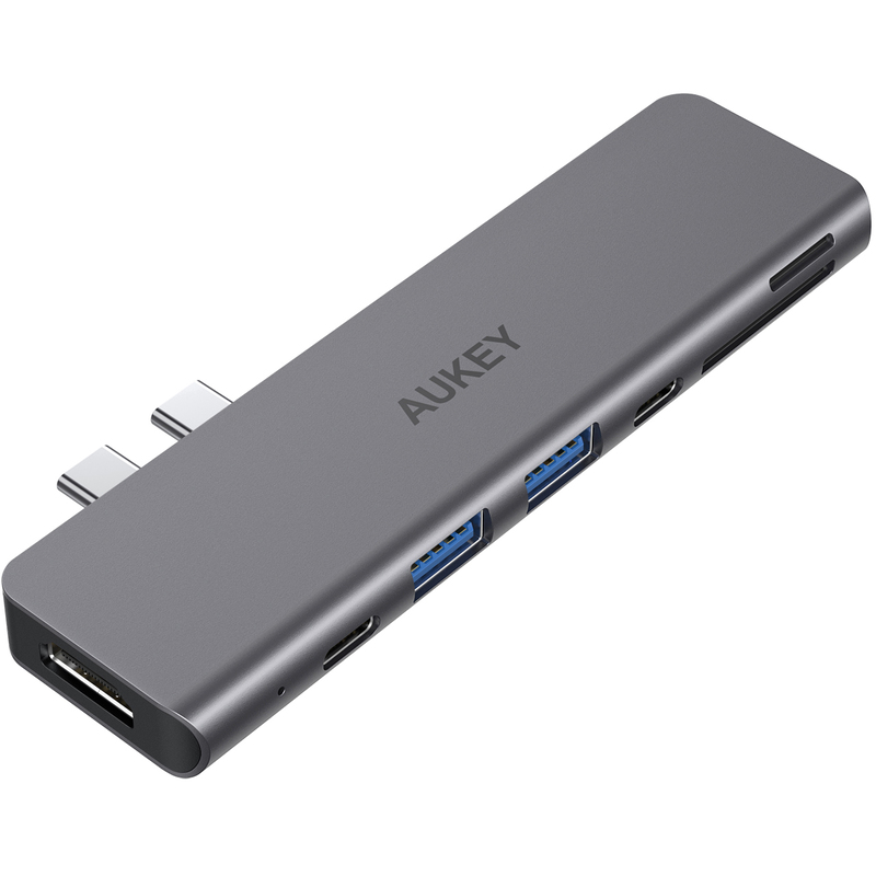 Aukey Multiport Hub - Kartenleser CBC76, USB-C - HDMI, 2x USB-A, USB-C, Thunderbolt