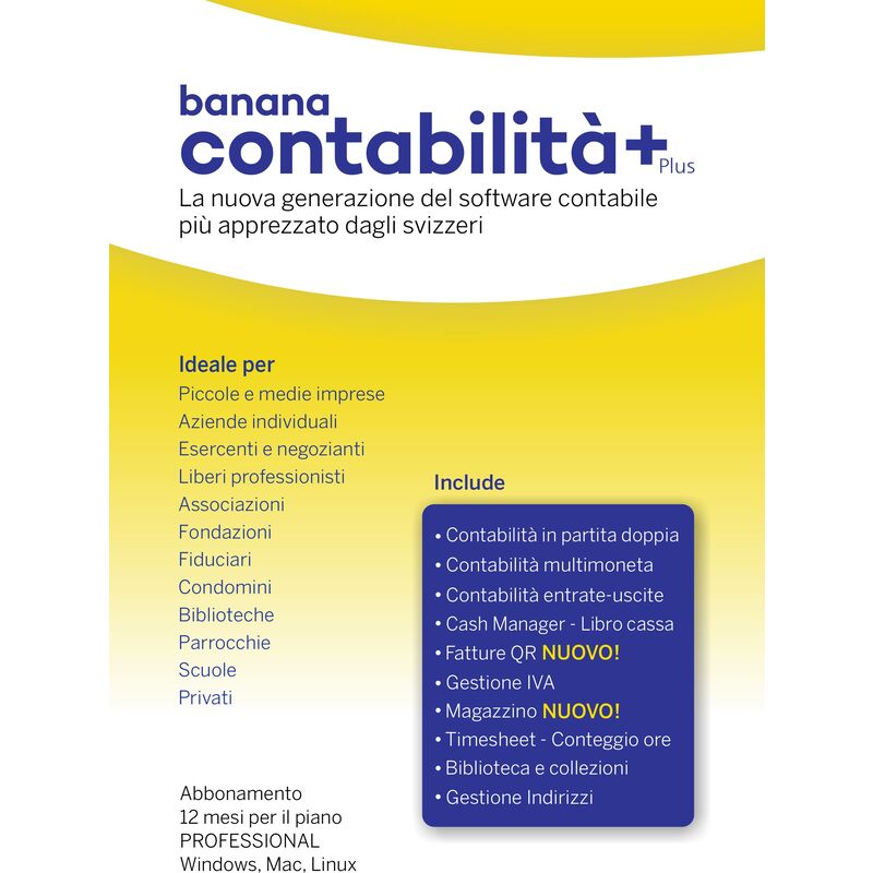 Banana logiciel Comptabilité Plus, italien - 7611399141057_01_ow