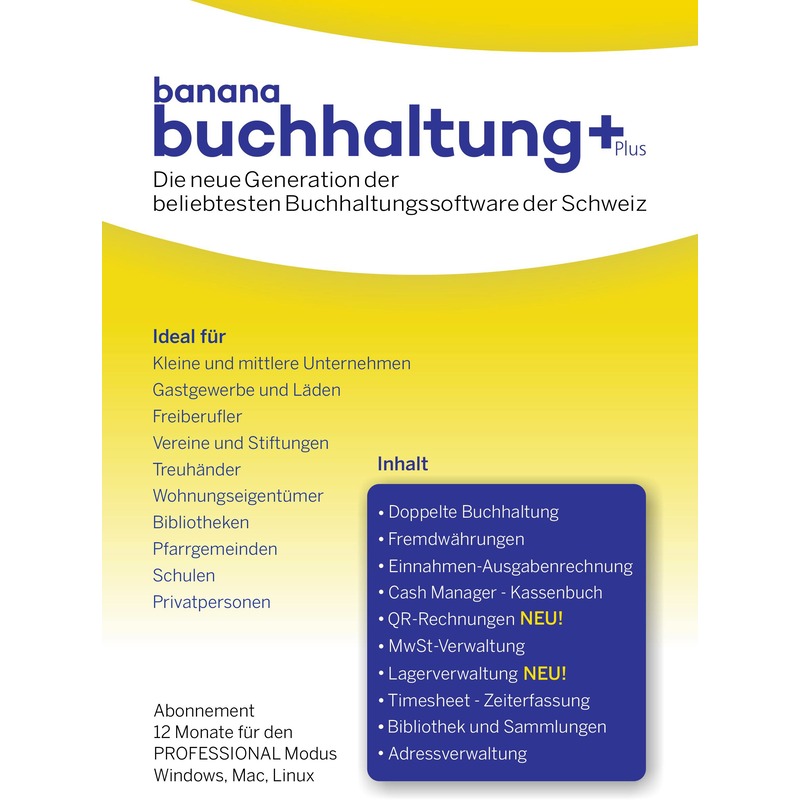 Banana Software Buchhaltung Plus, deutsch - 7611399141071_01_ow