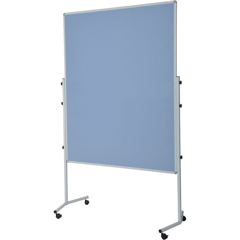 Berec Design Moderationstafel mit Rollen, blau/grau, 120 x 150 cm