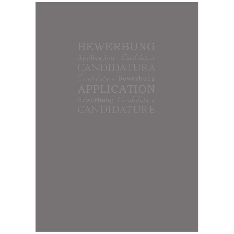 Bewerbungsmappe Premium, A4, slate grey - 7610857519377_01_ow
