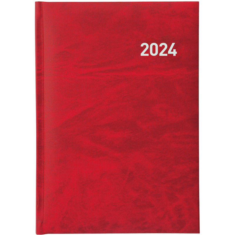 Biella Agenda 2024 Executive, 1 Tag / Seite, rot