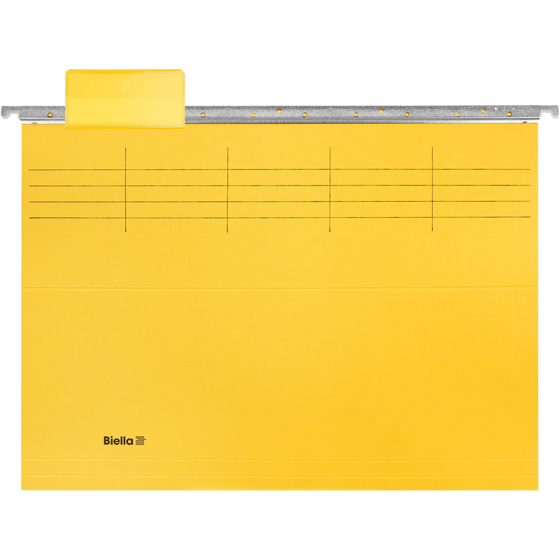 Biella kit de dossiers suspendus, 25 cm, 25 pièces, jaune - 7611365250400_04_ow