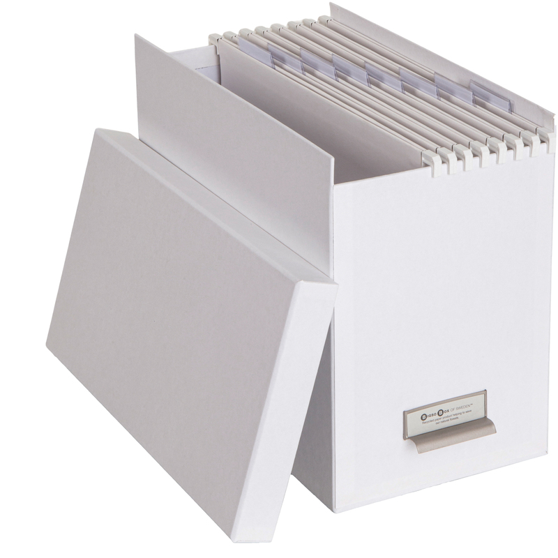 Bigso Box of Sweden boîte pour dossiers suspendus, carton, blanc - 7330061944559_04_ow