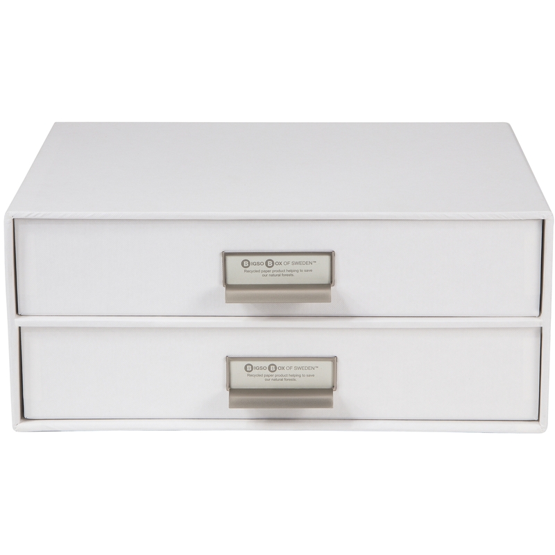 Bigso Box of Sweden Schubladenbox Birger, Karton, weiss - 7330061943552_01_ow