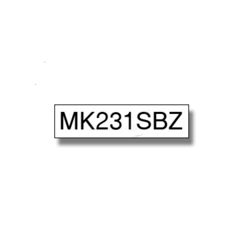Brother P-Touch Band MK-231SBZ, 12 mm, schwarz auf weiss - 4977766624985_02_ow