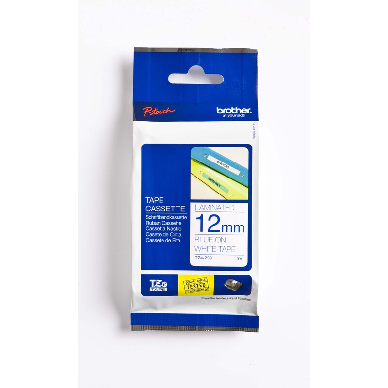 Brother P-Touch Band TZe-233, 12 mm, blau auf weiss - 03181_2