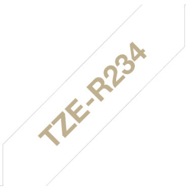 Brother P-Touch Stoffband TZe-R234, 12 mm, gold auf weiss - 4977766770316_02_ow