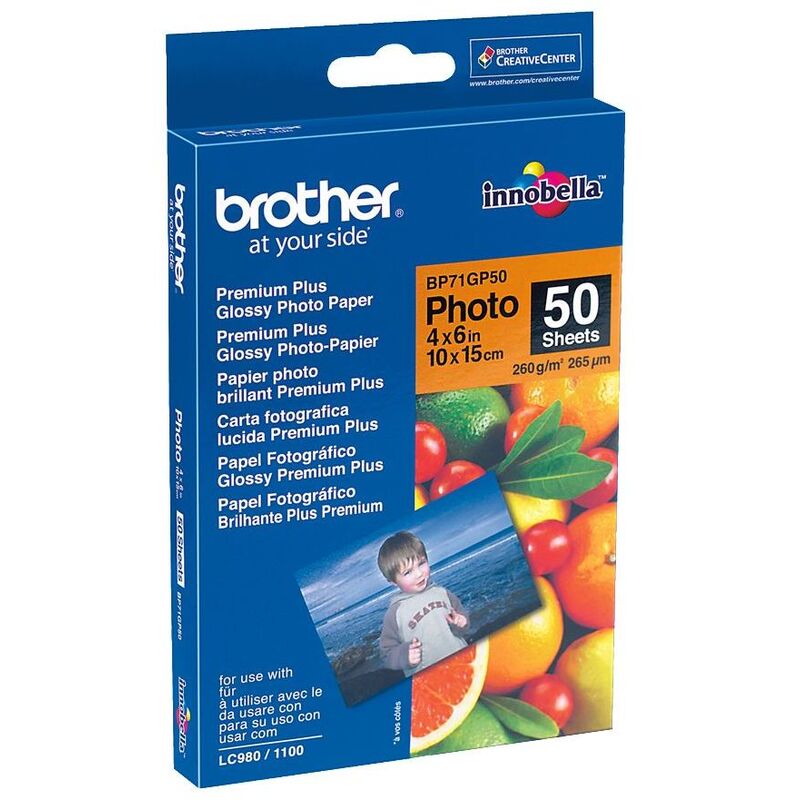 Brother Premium Plus Glossy Fotopapier, 10 x 15 cm, 260 g/m², glanz - 4977766658430_01_ow