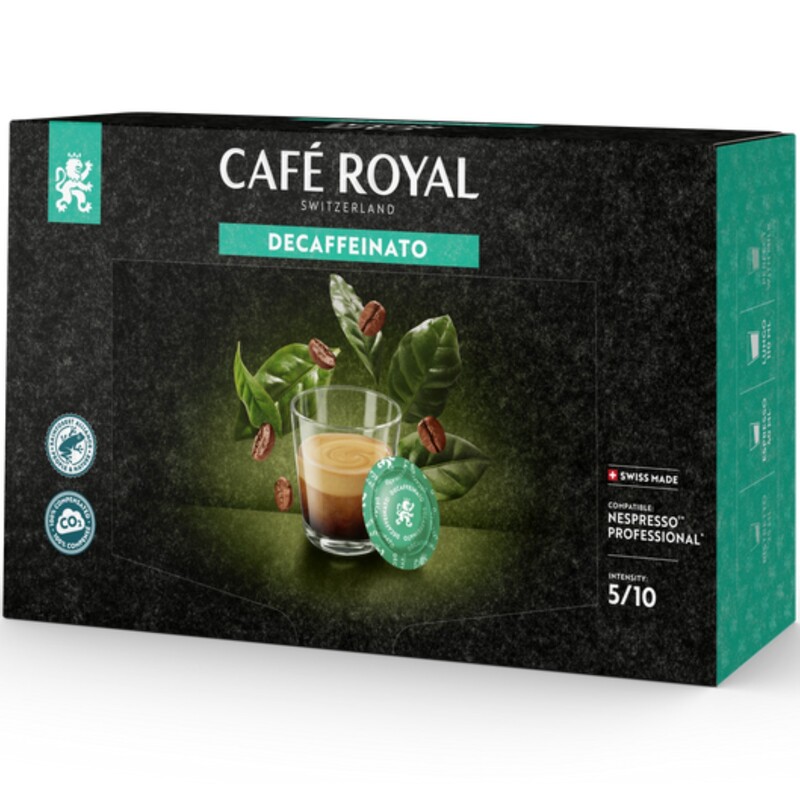 Avec des dosettes à café CoffeeB sans emballage, Café royal fait
