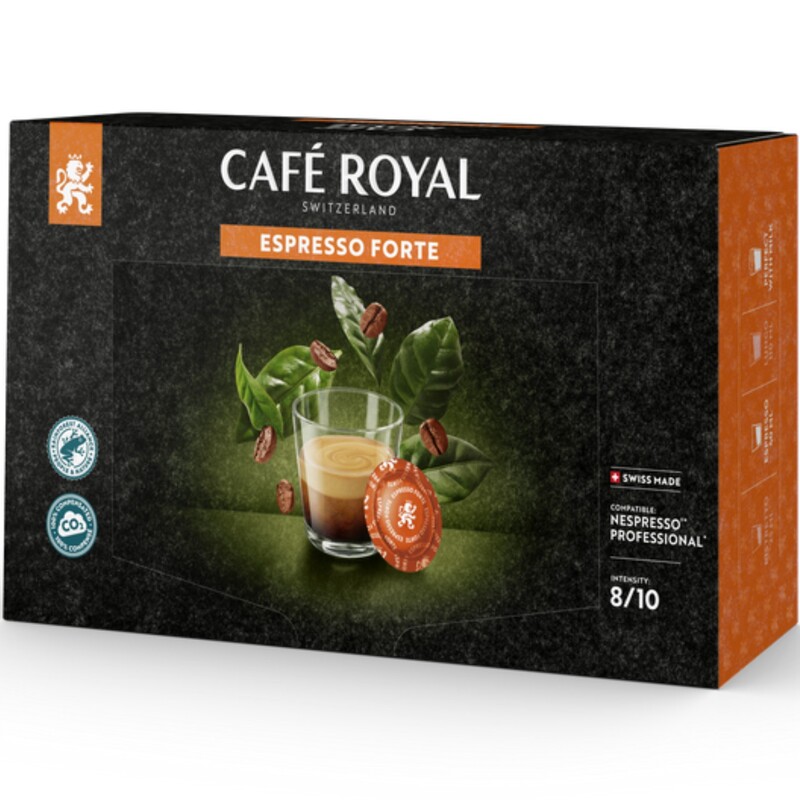 Capsule professionnelle Espresso Forte Café Royal Professional - Boîte de  48 - Compatible Café Royal Pro sur