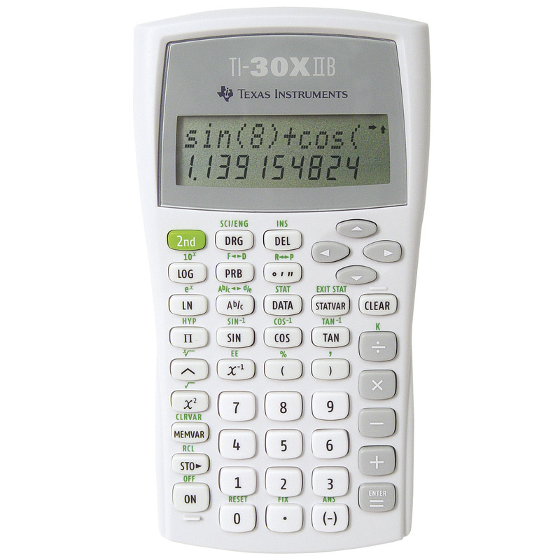 Calculatrice de poche Texas Instruments TI-30X II, piles - 8972772966430