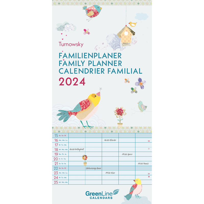 Calendrier familial 2024 2024 - 5 colonnes - Calendrier mural 2024