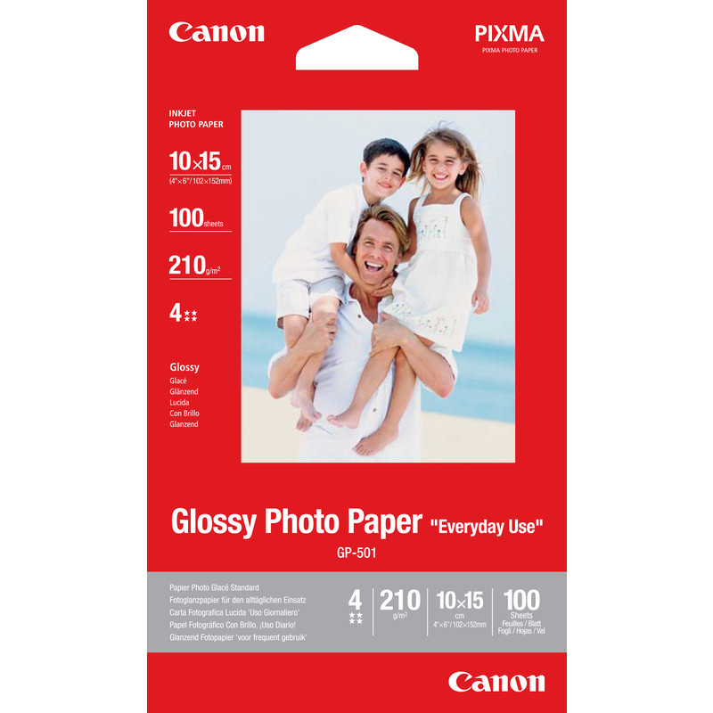 Canon Glossy Fotopapier GP-501, 10 x 15 cm, 210 g/m², glanz - 4960999293967_01_ow