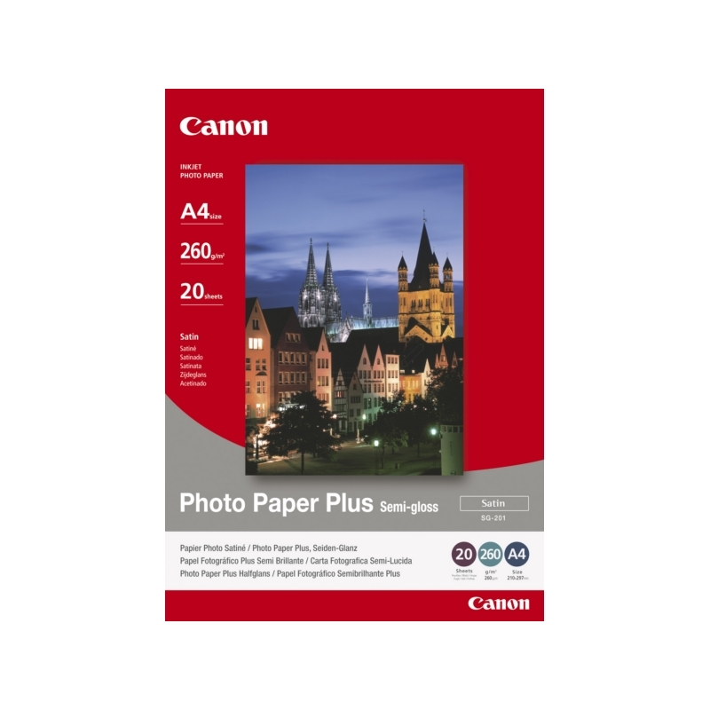 Canon Photo Papier Plus Fotopapier, A4, 260 g/m², seidenmatt - 4960999405377_01_ow