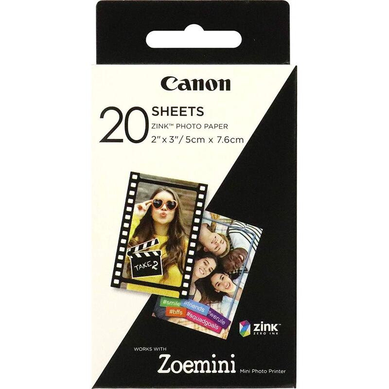 Canon Zink papier photo, ZP-2030, 20 feuilles, 5 x 7.6 cm, 290 g/m², brillant - 4549292131352_01_ow