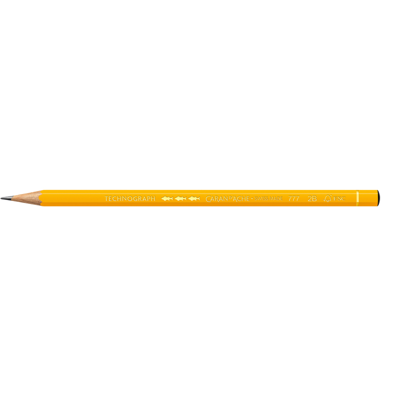 Caran dAche Bleistift Technograph, 2B, gelb - 7610186842504_01_ow