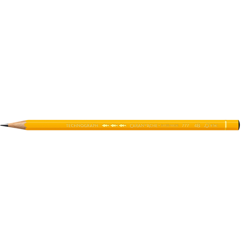 Caran dAche Bleistift Technograph, 4B, gelb - 7610186842528_01_ow