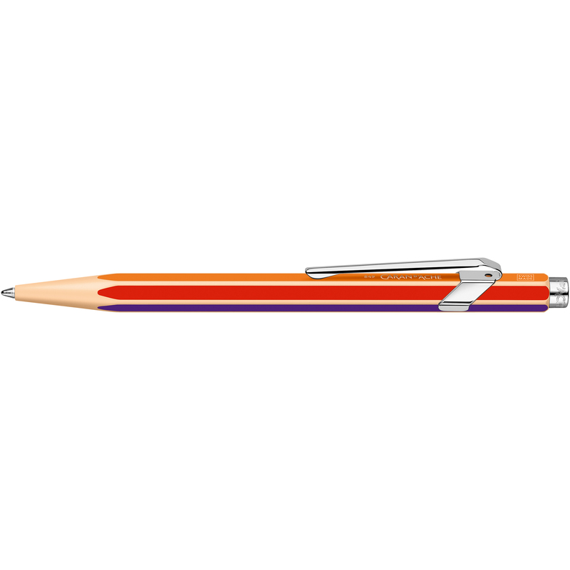 Caran dAche stylo-bille 849, arc-en-ciel couleurs chaudes, dans un étui en métal - 7630002351058_02_ow