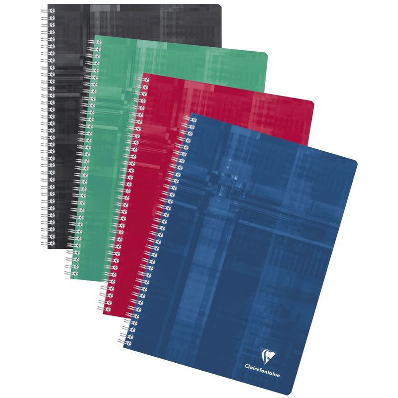 Clairefontaine cahier à spirale, A4, seyes, assorties - 3329680681611_01_ow