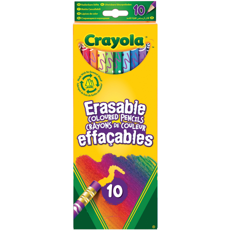 Crayola crayons de couleur effaçables, assorties - 5010065036352_01_ow