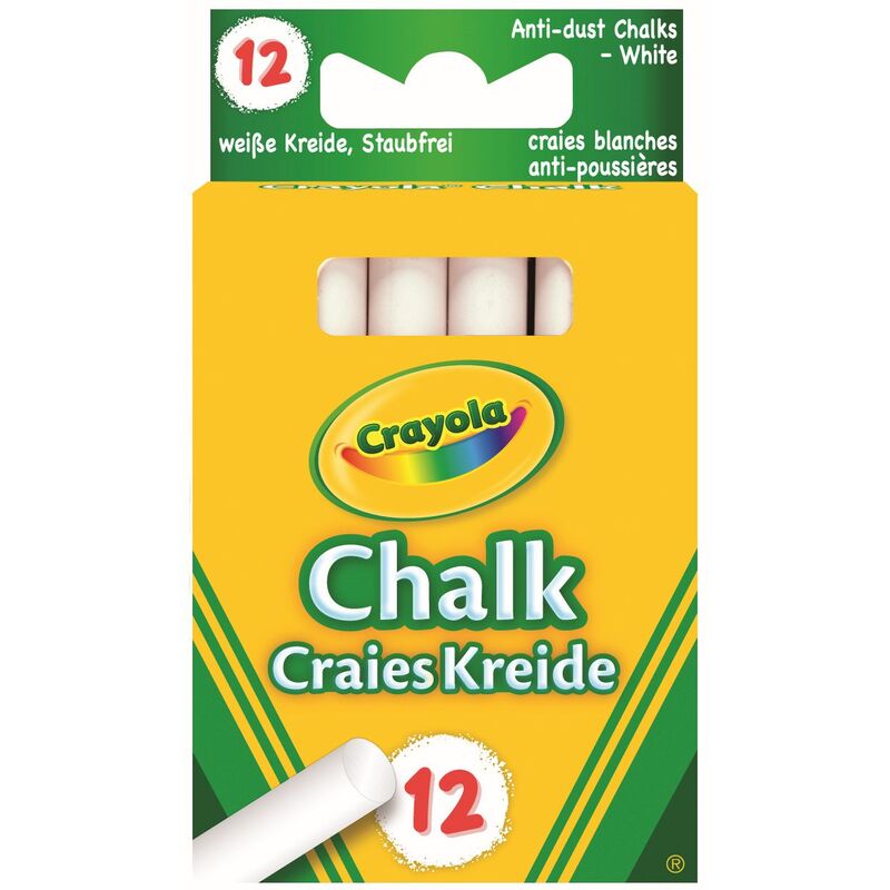 Crayola Kreide, 12 Stück, weiss - 5010065002807_01_ow