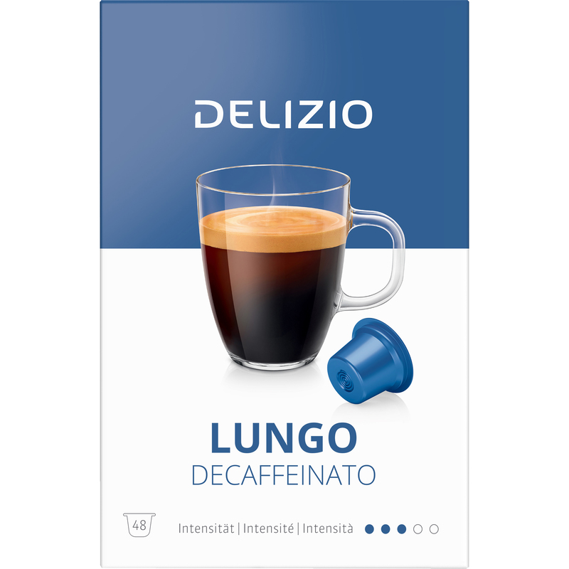 Delizio Kaffeekapseln Lungo Decaffeinato, 48 Stück - 7617014142591_02_ow