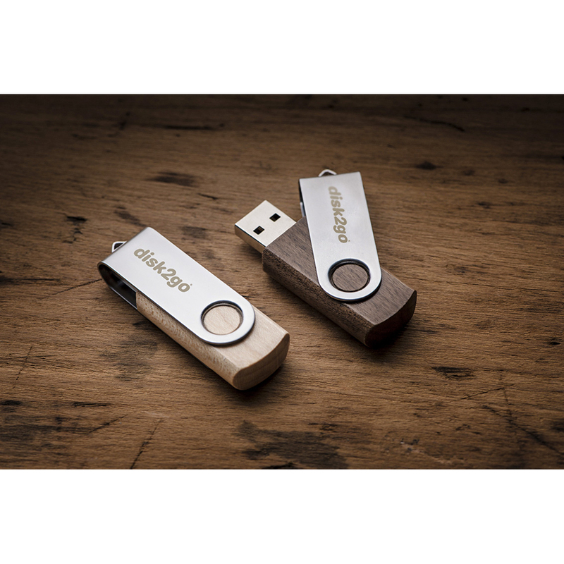 disk2go Clé USB wood, 128 GB, USB 3.0, 1 pièces - 7640111167006_03_ow
