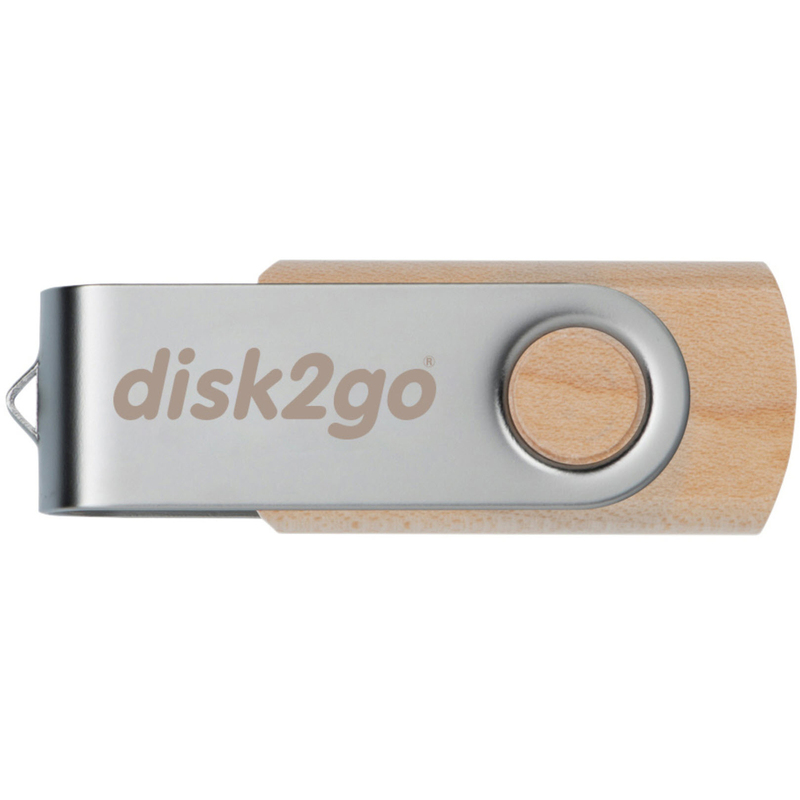 disk2go USB-Stick wood, 16 GB, USB 2.0, 1 Stück - 7640111166962_02_ow
