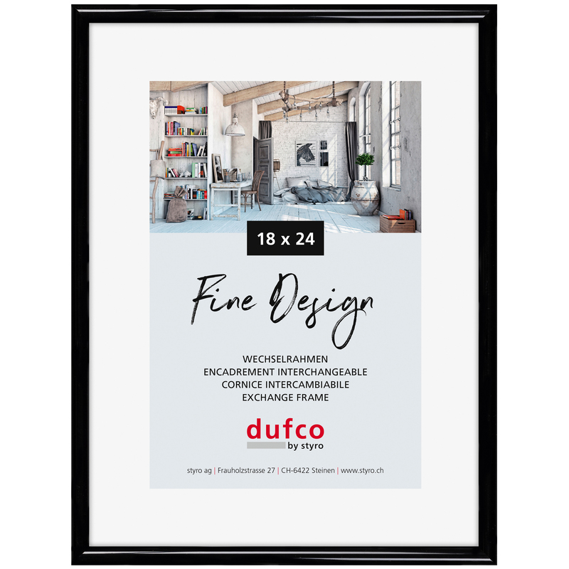 Dufco cadre photo, 18 x 24 cm, noir - 7610259400501_01_ow