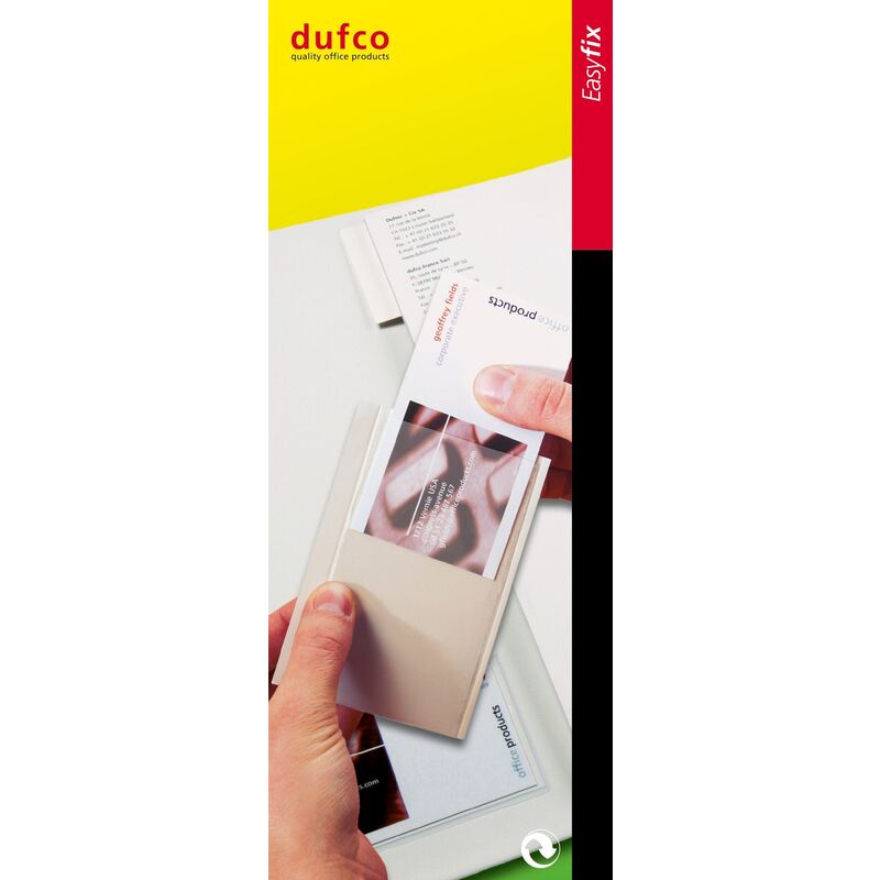 Dufco pochettes autocollantes pour cartes de visite Easyfix