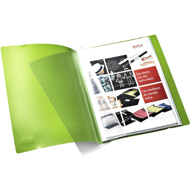 Dufco Sichtbuch Vogue, 30 Taschen, A4, schwarz/grün - 7612176080385_02_ow