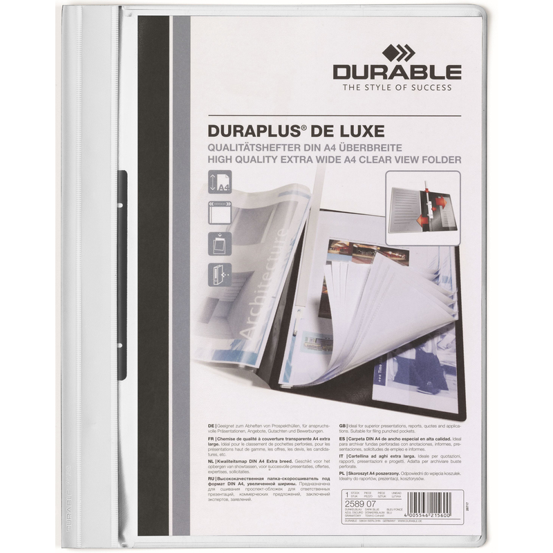 Durable dossier rapide Duraplus De Luxe, A4, blanc 