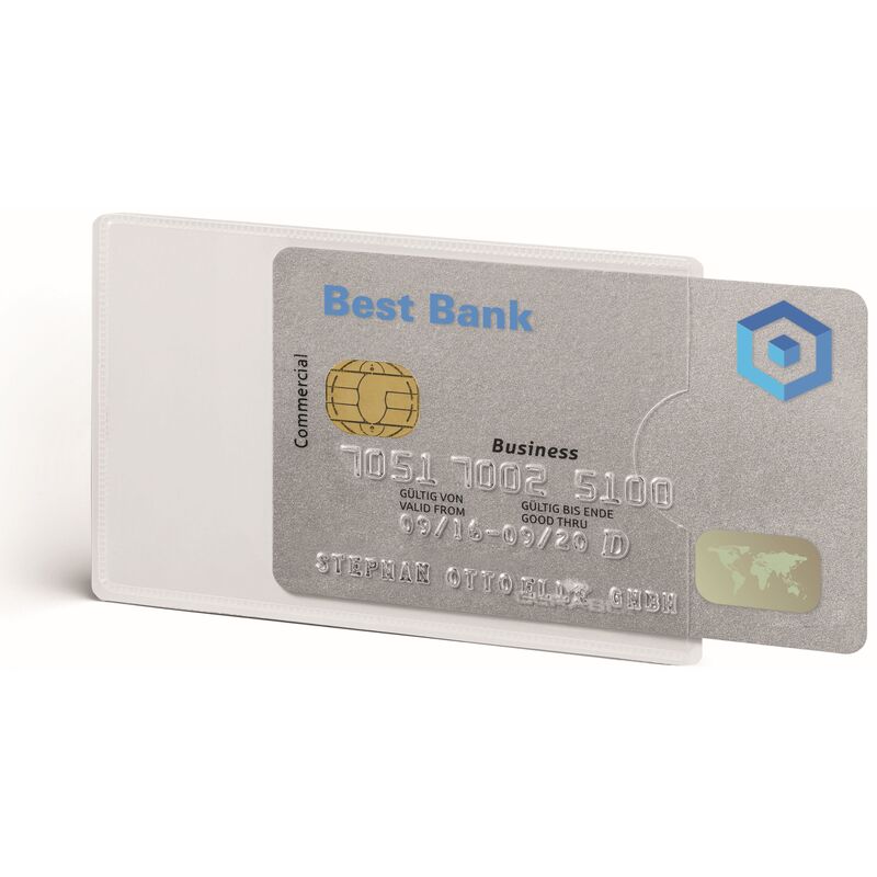 3 compartiments de rangement pour étui à cartes de crédit, coloris argenté