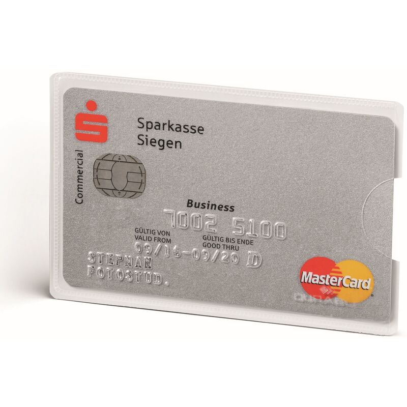 Durable Kreditkartenhülle RFID Secure, 3 Stück, glatt, transparent 