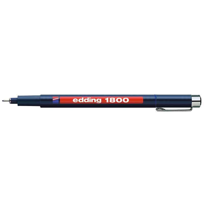 Edding Fineliner Profipen 1800, 0.1 mm, blau - 4004764043873_01_ow