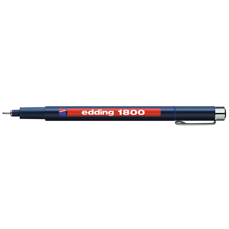 Edding Fineliner Profipen 1800, 0.3 mm, blau - 4004764044122_01_ow