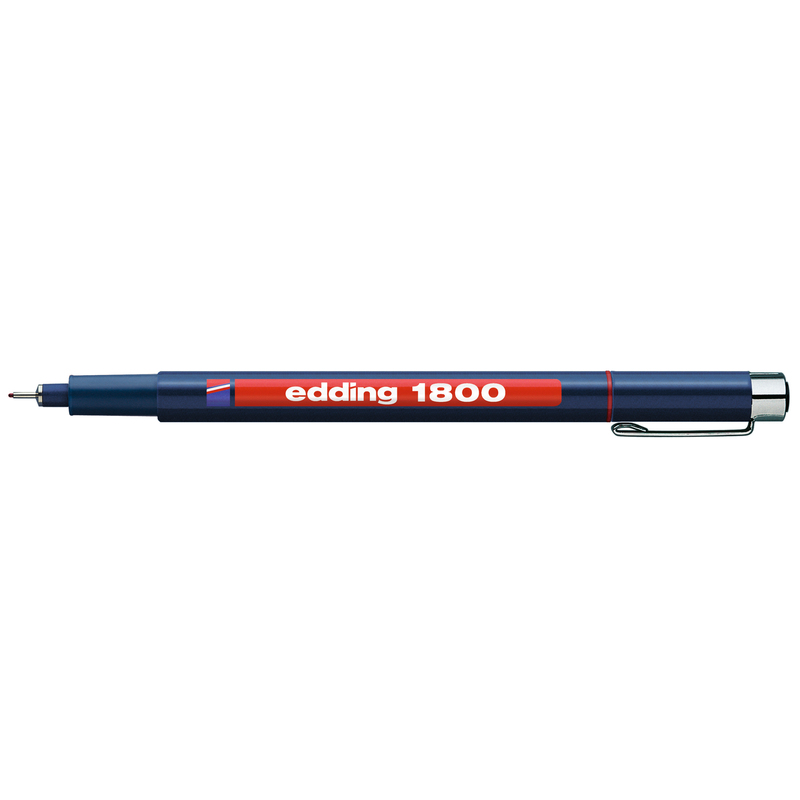 Edding Fineliner Profipen 1800, 0.3 mm, rot - 4004764044115_01_ow