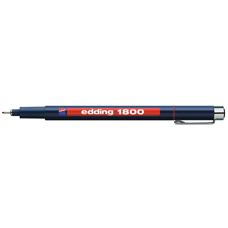 Edding Fineliner Profipen 1800, 0.7 mm, rot - 4004764325733_01_ow