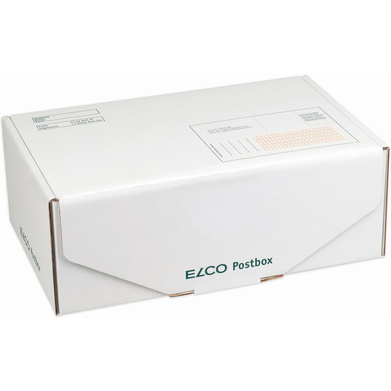 Elco Versandkarton Postbox, 347 x 220 x 125 mm, weiss, 5 Stück - 7610425878301_01_ow