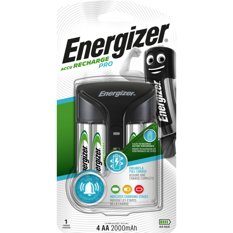 Energizer Ladegerät Pro (2x AA/AAA), 2000 mAh, schwarz, 1 Stück - 7638900398373__1_