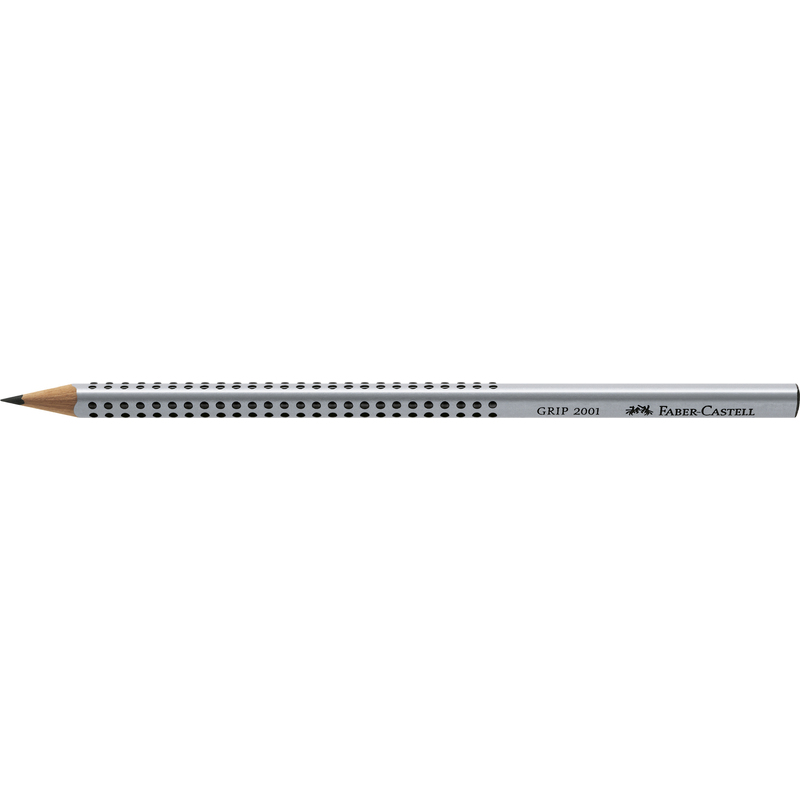 Faber-Castell Bleistift Grip 2001, 1.4 mm, 2B, silber - 4005401170020_01_ow
